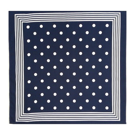 Boerenzakdoek - blauw & witte stippen - grote stip