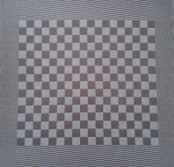 theedoek/pompdoek - grijs/taupe geblokt - 65 x 65 cm