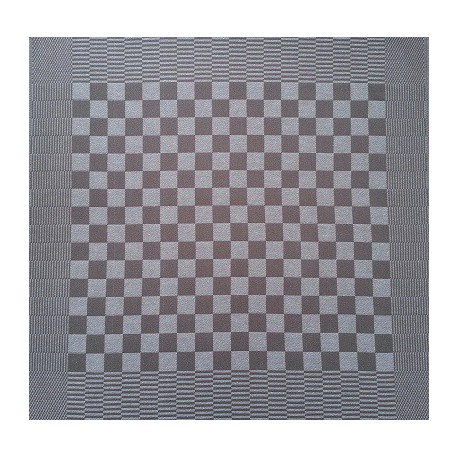 theedoek/pompdoek - grijs/taupe geblokt - 65 x 65 cm