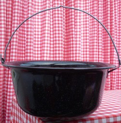 kookpot - zwart & spikkeltjes - 15 liter
