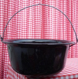 kookpot - zwart & spikkeltjes - 15 liter
