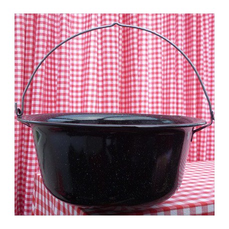 kookpot - zwart & spikkeltjes - 15 liter