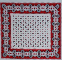 Boeren zakdoek - boontjes wit & rood - 58 x 58 cm
