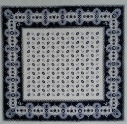 Boeren zakdoek - boontjes wit & blauw - 58 x 58 cm