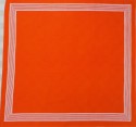 Oranje zakdoek - wit gestreepte rand - 58 x 58 cm