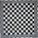 keukendoek/handdoek - zwart geblokt - 50 x 50 cm (zwart-wit)