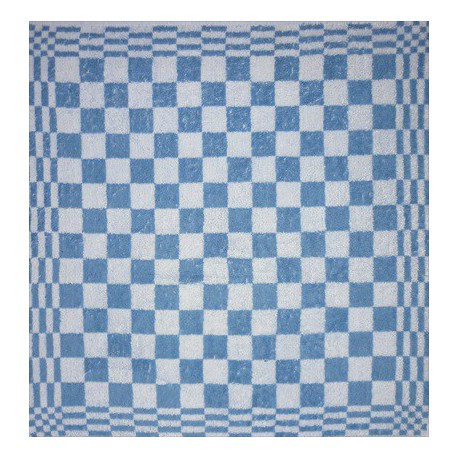 keukendoek/handdoek - lichtblauw geblokt - 50 x 50 cm