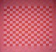 theedoek/pompdoek - rood geblokt - 65 x 65 cm
