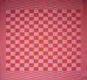 theedoek/pompdoek - rood geblokt - 65 x 65 cm (rood-wit)