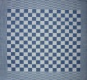 theedoek/pompdoek - donkerblauw geblokt - 65 x 65 cm (blauw-wit)