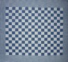 theedoek/pompdoek - donkerblauw geblokt - 65 x 65 cm