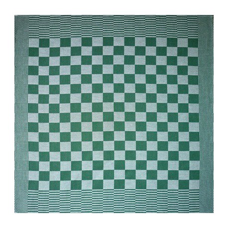 theedoek/pompdoek - groen geblokt - 65 x 65 cm