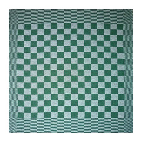 theedoek/pompdoek - groen geblokt - 65 x 65 cm