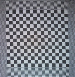theedoek/pompdoek - zwart geblokt - 65 x 65 cm (zwart-wit)
