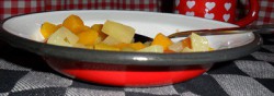 kinderbord - rood - 18 cm