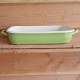 ovenschaal - ROTTERDAM - groen & crème - 40cmx26cm - (nr. 4)