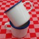 drinkmok - wit met zwarte rand - 8 cm