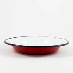 diep bord - rood - 22 cm