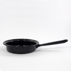 koekenpannetje - zwart & witte spikkeltjes - 12 cm