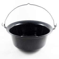 kookpot - zwart & spikkeltjes - 15 liter