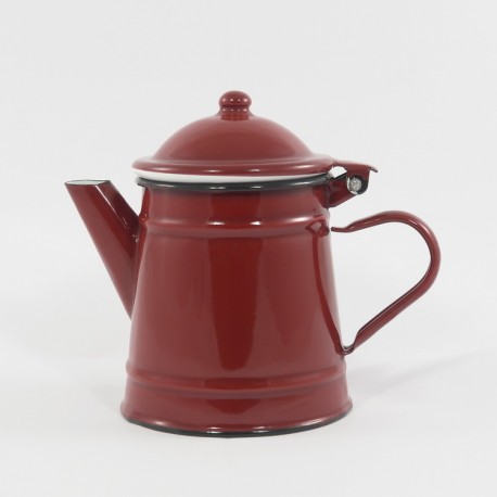 Graveren kalender zand emaille-koffiepot-koffiekan-1-liter-donkerrood-rood