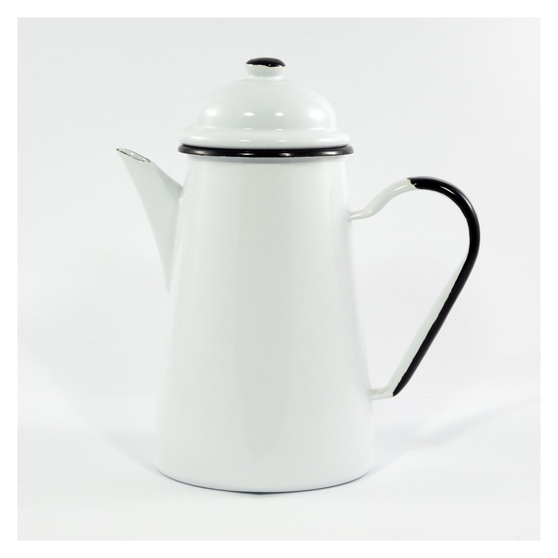 Vertolking Plaats Vermelding emaille-koffiekan-koffiepot-wit-1-liter