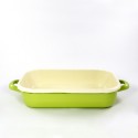 ovenschaal - ROTTERDAM - groen & creme - 32cmx21cm - (nr. 2)