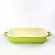 ovenschaal - ROTTERDAM - groen & creme - 36cmx23cm - (nr. 3)