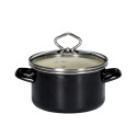 kookpan - DEN HAAG - zwart & creme - 1,5 liter - glazen deksel