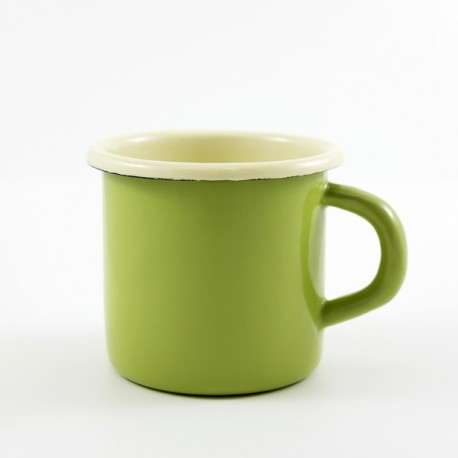 drinkmok - ROTTERDAM - groen & crème - 8 cm 