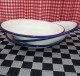 diep bord - wit met blauwe rand - 23 cm