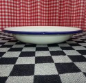 beschadigd - diep bord - wit met blauwe rand - 23 cm