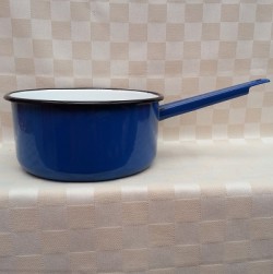 beschadigde - steelpan - blauw - 2,25 liter / 2250 ml