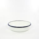 ovenschaal rond - HOLLAND- wit met donkerblauwe rand - 24 cm