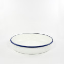 ovenschaal rond - HOLLAND- wit met blauwe rand - 28 cm