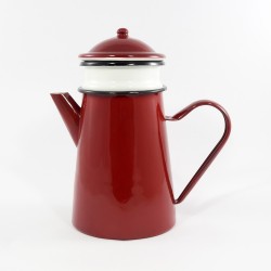 koffiekan - donkerrood - 1,5 liter