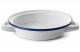 serveerbordje gebakken ei / kinderbordje - BILLY - wit met donkerblauwe rand - 14 cm