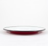 plat bord - rood & spikkeltjes - 22 cm