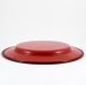 plat bord - rood & spikkeltjes - 22 cm