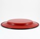 plat bord - rood & spikkeltjes - 22 cm