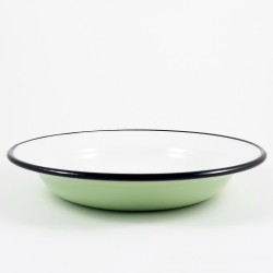 beschadigd - diep bord - mintgroen - 22 cm