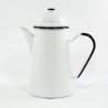 beschadigde - koffiekan - wit met zwarte rand - 1,2 liter - zware kwaliteit koffiekan - wit met zwarte rand - 1,2 liter - zware kwaliteit