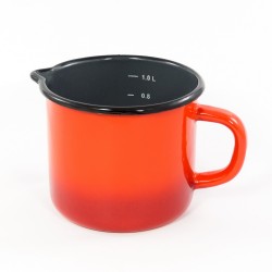 beschadigde - maatkan - oranje-rood & rood gevlamd - 1 liter