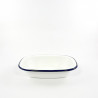 ovenschaal - HOLLAND - wit met een blauwe rand - 24 cmx14cm