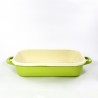 ovenschaal - ROTTERDAM - groen & creme - 26cmx16cm - (nr. 1)