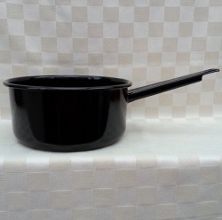 beschadigd - steelpan - zwart - 2,25 liter / 2250 ml