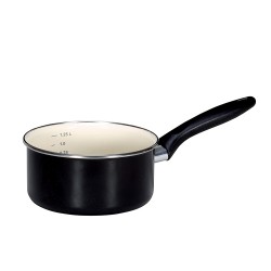 beschadigde - steelpan - DEN HAAG - zwart & crème - 1,25 liter