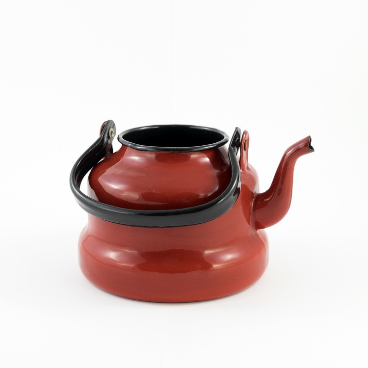 Antieke Franse emaille theepot