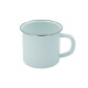 beker - wit met RVS rand - 9 cm