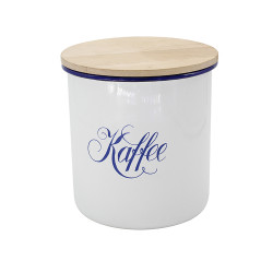 voorraadpot 'Kaffee' - HOLLAND- wit met blauw -